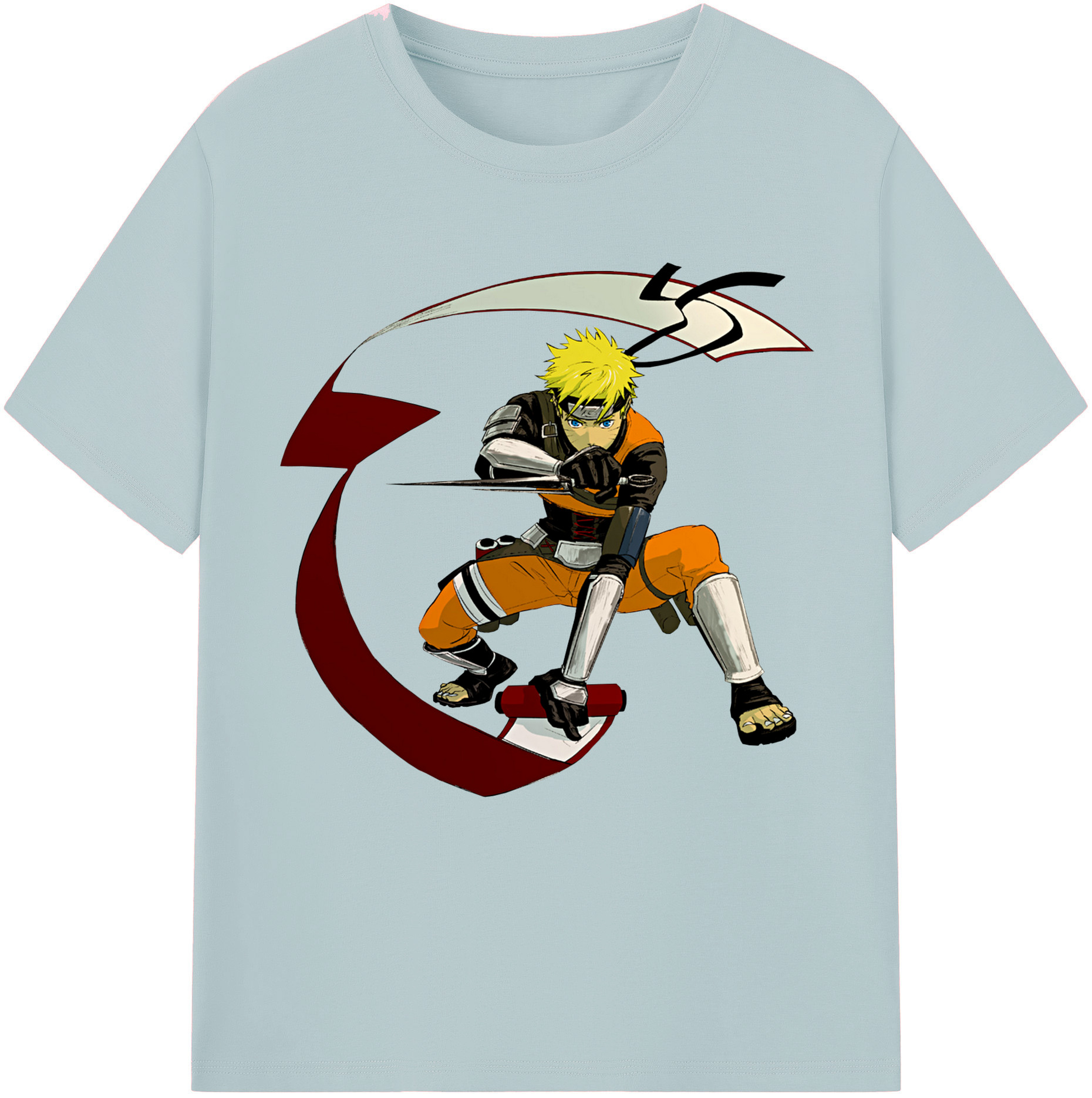 （画像用） NARUTO -ナルト- うずまき ナルト Uzumaki Naruto 綿100％半袖Tシャツ（フロントプリント）